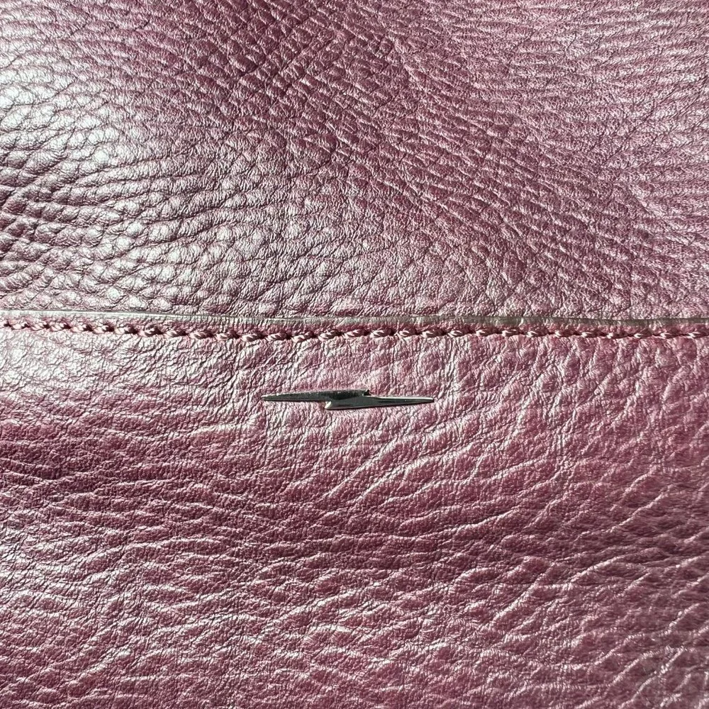 Shinola Plum Leather Crossbody Bag